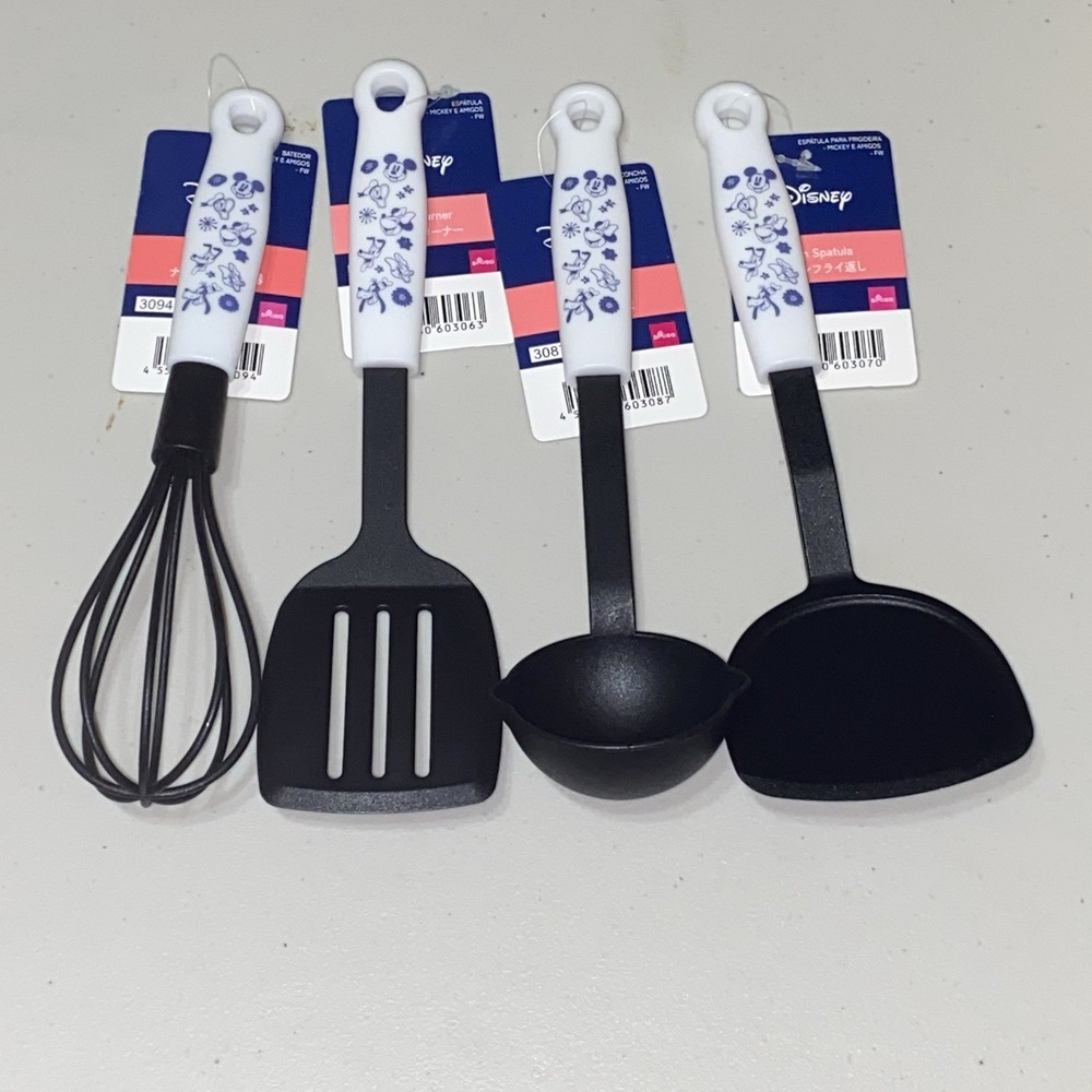 New Daiso Disney Minnie, Mickey & Friends; Spatula, Whisk, Ladle‎ & Turner Set